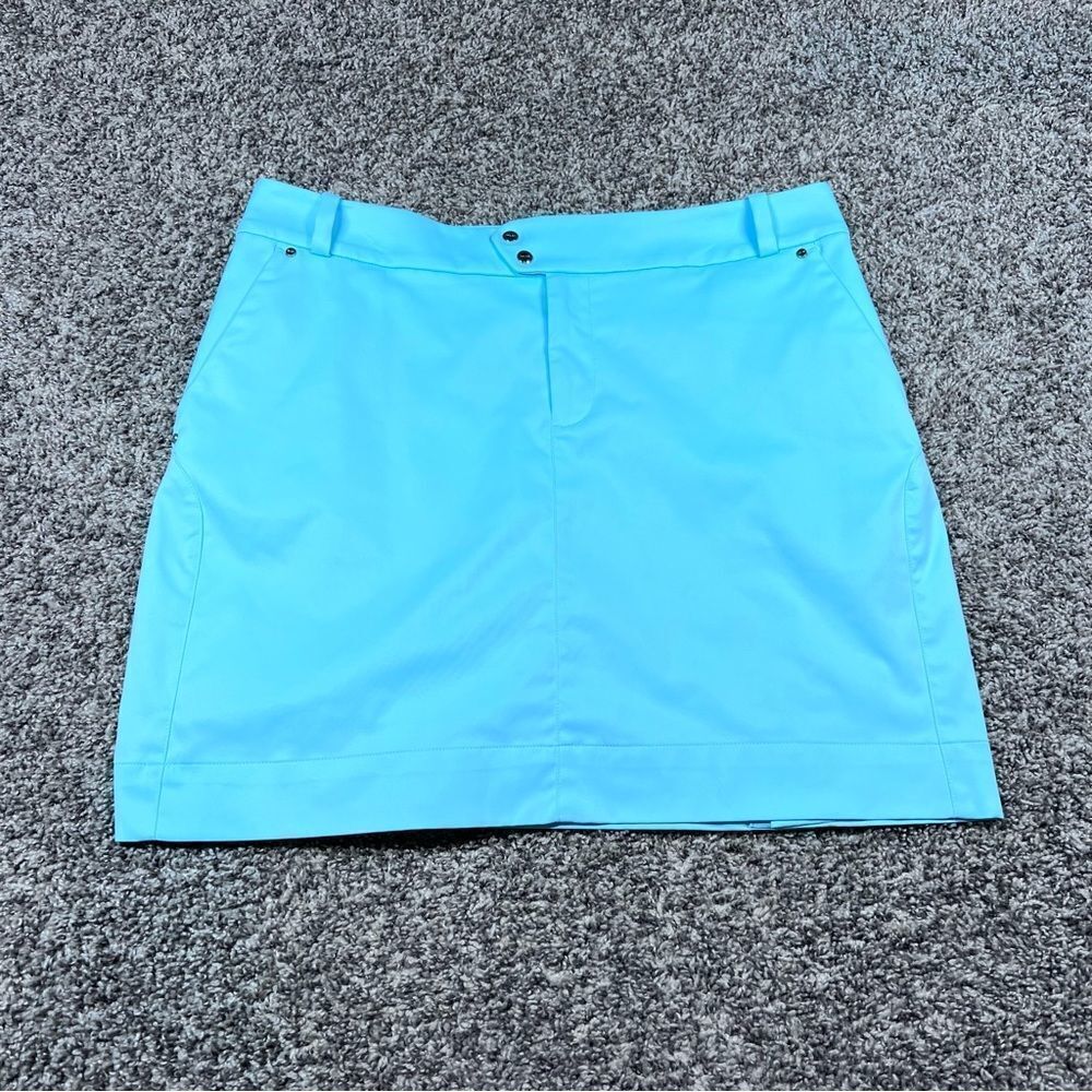 Ralph Lauren RLX Golf Skort Womens Athletic Stretch Pockets Blue Size 10